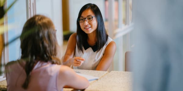woman interviewing for a job