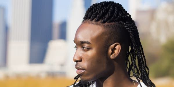 main with braided hair