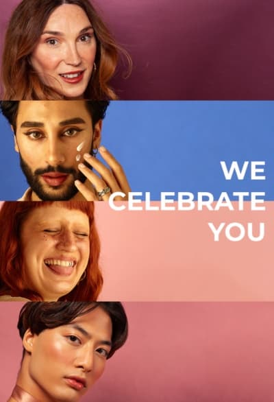 men and women wearing or applying makeup