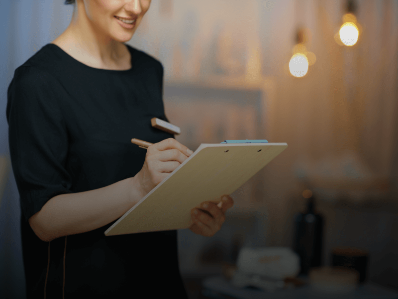 person holding papers